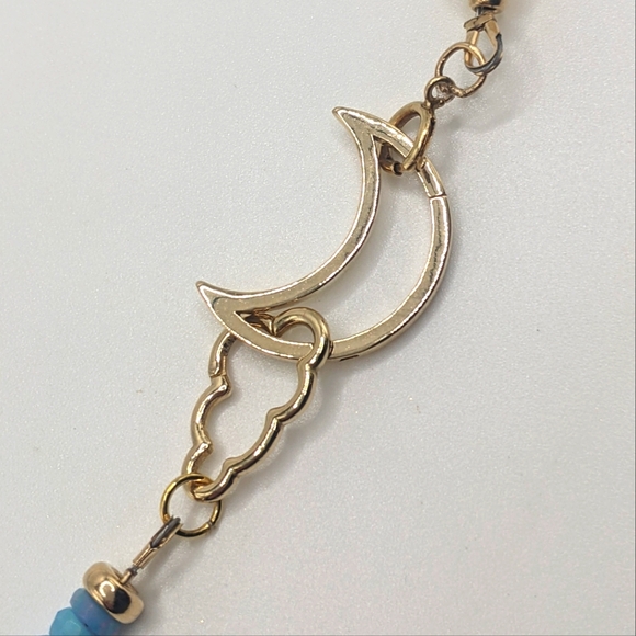 SOLD♥️ 14k Yellow Gold Crescent Moon /Charm Clasp - Picture 7 of 8